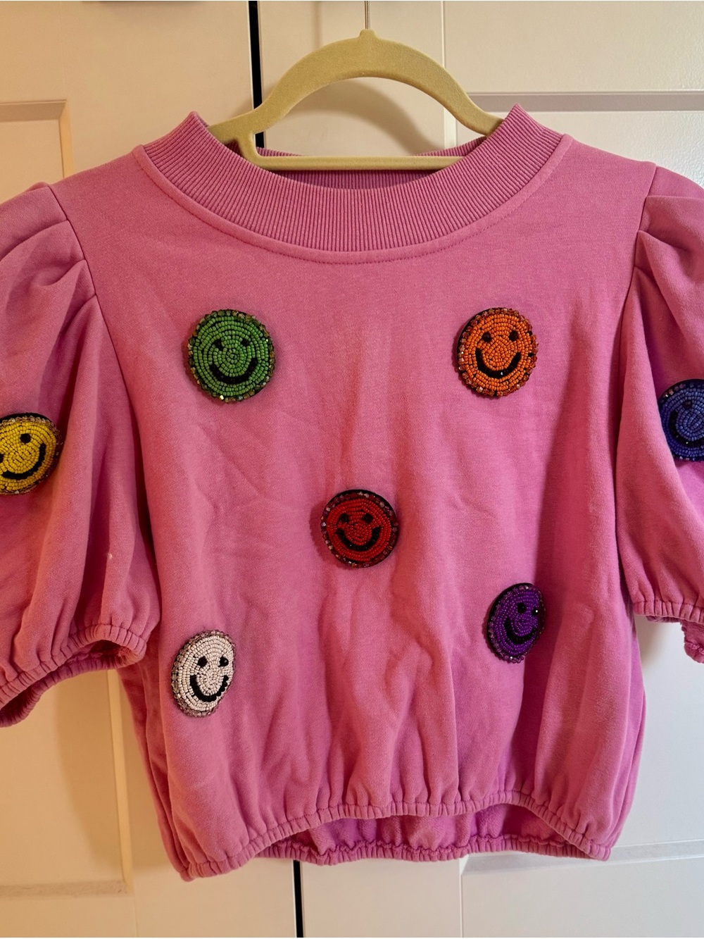 Queen of Sparkles 3D Smiley face top